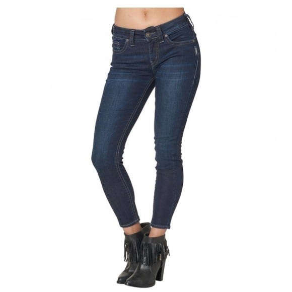 Silver Suki Mid Ankle Skinny Jeans size 26/26 - Picture 1 of 8
